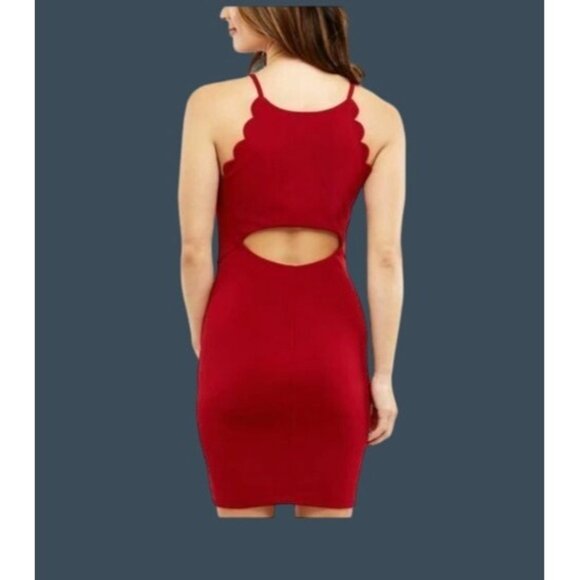 BCX- WOMENS CREW NECK SPAGUETTI STRAP OPEN BACK KNEE LENGHT DRESS SIZE X-SMALL - Picture 2 of 8